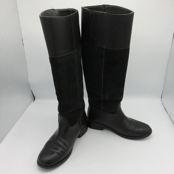 Steve Madden Womens 6 Ritte Leather Upper Black Winter Riding Boots Tall Shaft - Picture 9 of 11